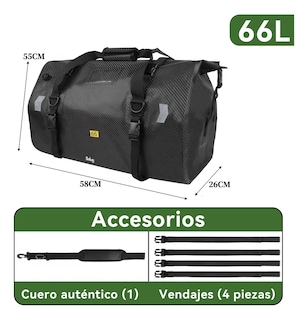 Foto 2 | Foto 2 | Maleta Belug Motos Bolsa Trasera 66l Impermeable Negro