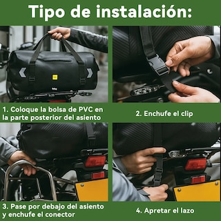Foto 3 | Foto 3 | Maleta Belug Motos Bolsa Trasera 66l Impermeable Negro