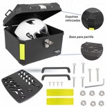 Caja Trasera Maleta 60l Moto Negra Impermeable Resistente