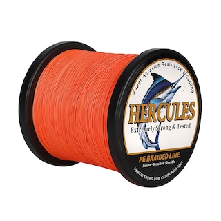 Foto 3 | Foto 3 | Línea De Pesca Trenzada Hercules, 12 Hebras, 30 Libras, 1000 M, Naranja - Venta Internacional.