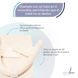 Foto 3 | Foto 3 | Reflujo Con Cilindro Para Bebé Beige, 54 X 41 X 16, Memory Foam