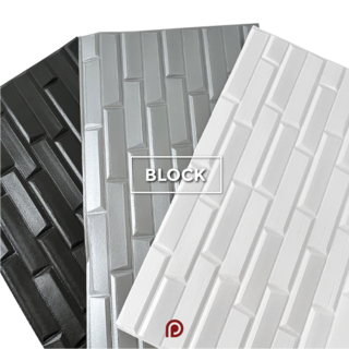 Foto 4 | Foto 4 | Panel Decorativo 3D Block color Negro 70 x 77 cm