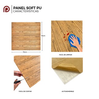 Foto 3 | Foto 3 | Panel Decorativo 3D Café Mapple color Marrón 70 x 70 cm