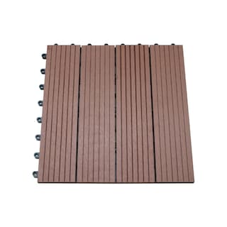 Foto 1 | Foto 1 | Piso Deck Azulejo JAUZ Marrón WPC 30x30cm para Exteriores 1 Pieza
