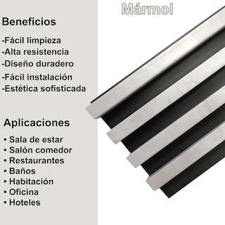 Foto 3 | Foto 3 | Lambrín Decorativo Madera Wpc Mármol 290 x 17cm 14 Piezas