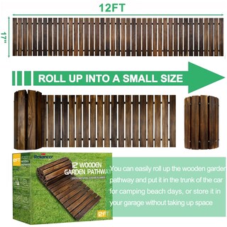 Foto 2 | Foto 2 | Garden Pathway Reliancer, Madera De Cedro Enrollable De 3,7 M, Recta - Venta Internacional.