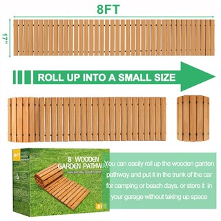 Foto 2 | Foto 2 | Garden Pathway Reliancer, Madera De Cedro, Enrollable, 2,4 M, Recta - Venta Internacional.