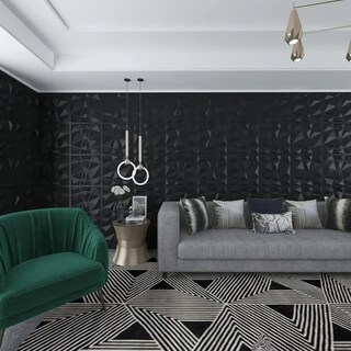 Foto 3 | Foto 3 | Paneles Decorativos 3d Para Pared Pvc 20 Piezas Color Negro