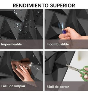 Foto 5 | Foto 5 | Paneles Decorativos 3d Para Pared Pvc 20 Piezas Color Negro