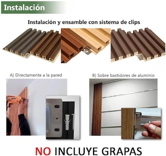 Foto 4 | Foto 4 | Lambrin Decorativo Panel Wpc 3d Acanalado Pared Interior 6 Piezas