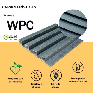 Foto 4 | Foto 4 | Panel Lambrin Decorativo Wpc Interior 3d Color Madera | Pack 9piezas De 144x16.8 Cm