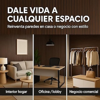 Foto 2 | Foto 2 | Lambrin Decorativo Acanalado Mixto Wpc 3d Tipo Madera Interior