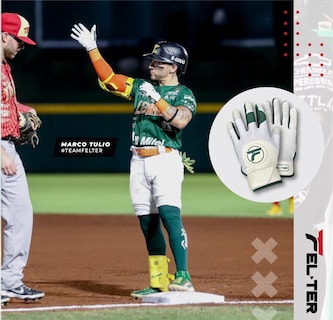 Foto 4 | Foto 4 | Guantes Beisbol Bateo Bicolor Blanco/verde (xl), Guanteletas Para Batear Premium - Felter Sports