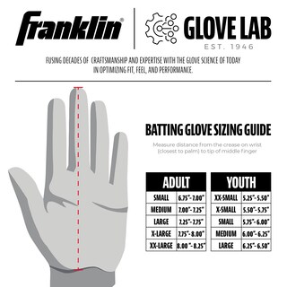 Foto 5 | Foto 5 | Guantes De Bateo Franklin Sports Shok-sorb X Para Adultos, Tamaño Mediano - Venta Internacional.
