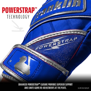 Foto 3 | Foto 3 | Guantes De Bateo Franklin Sports Powerstrap, Color Azul Cromado, Para Adultos - Venta Internacional.