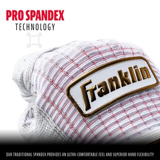 Foto 3 | Foto 3 | Guantes De Bateo De Béisbol Franklin Sports Pro Classic Blanco/dorado - Venta Internacional.