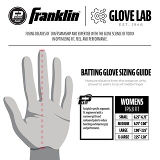 Foto 6 | Foto 6 | Guantes De Bateo De Softball Franklin Sports Para Todo Tipo De Clima Para Mujer - Venta Internacional.