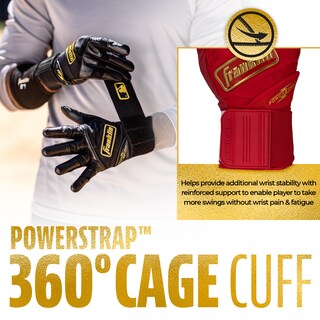 Foto 4 | Foto 4 | Guantes De Bateo Franklin Sports Infinite Powerstrap Rojo+dorado - Venta Internacional.