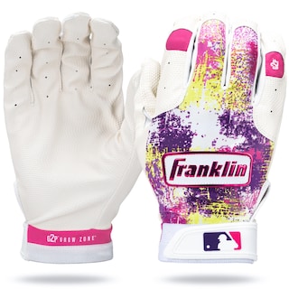 Foto 1 | Foto 1 | Guantes De Bateo Franklin Sports Mlb Grow To Pro Kids, Color Rosa - Venta Internacional.