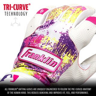 Foto 2 | Foto 2 | Guantes De Bateo Franklin Sports Mlb Grow To Pro Kids, Color Rosa - Venta Internacional.