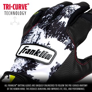 Foto 2 | Foto 2 | Guantes De Bateo Franklin Sports Mlb Grow To Pro Kids, Color Blanco Y Negro - Venta Internacional.