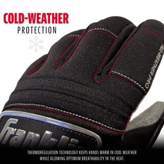 Foto 3 | Foto 3 | Guantes Franklin Sports Mlb A M Negro/negro Para Todo Tipo De Clima - Venta Internacional.