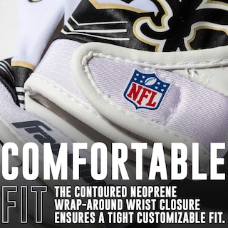 Foto 6 | Foto 6 | Guantes De Receptor De Fútbol Franklin Sports New Orleans Saints - Venta Internacional.