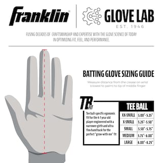 Foto 5 | Foto 5 | Guantes De Bateo Franklin Sports Youth Flex Teeball, Negro/blanco - Venta Internacional.