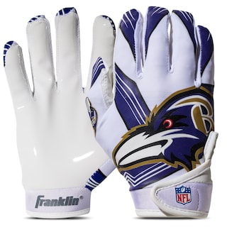 Foto 1 | Foto 1 | Guantes De Receptor De Fútbol Franklin Sports Baltimore Ravens - Venta Internacional.