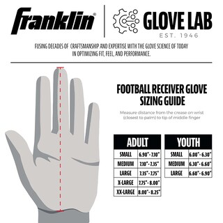Foto 7 | Foto 7 | Guantes De Receptor De Fútbol Franklin Sports Hi-tack Youth M - Venta Internacional.