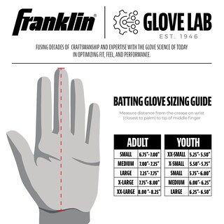 Foto 6 | Foto 6 | Guantes De Bateo Franklin Sports Powerstrap, Cromados, Rojos, Para Adultos - Venta Internacional.
