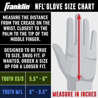 Foto 7 | Foto 7 | Guantes De Receptor De Fútbol Franklin Sports Cleveland Browns - Venta Internacional.