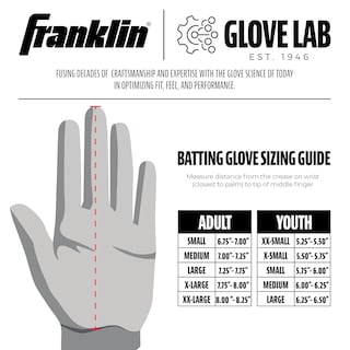 Foto 5 | Foto 5 | Guantes De Bateo Franklin Sports Powerstrap Chrome White Xxl - Venta Internacional.
