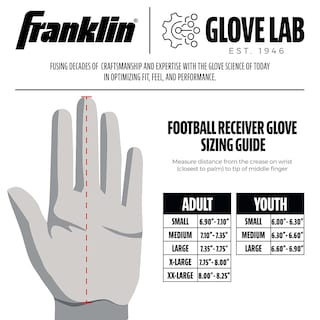 Foto 7 | Foto 7 | Guantes De Receptor De Fútbol Franklin Sports Hi-tack Youth - Venta Internacional.