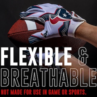 Foto 2 | Foto 2 | Guantes De Receptor De Fútbol Franklin Sports Houston Texans - Venta Internacional.