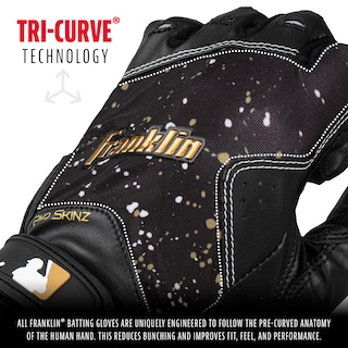 Foto 4 | Foto 4 | Guantes De Bateo Franklin Sports 2nd Skinz Drip Black + Gold - Venta Internacional.