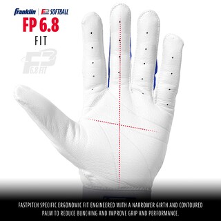 Foto 2 | Foto 2 | Guantes De Bateo Franklin Sports Cfx Pro Fastpitch Blanco Azul - Venta Internacional.