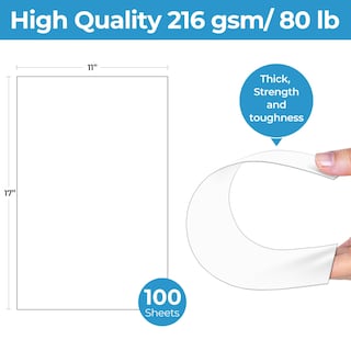 Foto 2 | Foto 2 | 100 Hojas De Cartulina Blanca, Cartulina Ohuhu, 11 X 17, Ecológica, Papel De Impresora Legal Para Ha - Venta Internacional.