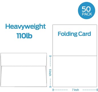 Foto 2 | Foto 2 | Tarjetas Y Sobres En Blanco Ohuhu, Paquete De 50 Unidades, 15 X 15 Cm - Venta Internacional.
