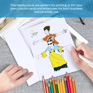 Foto 5 | Foto 5 | Tarjetas Y Sobres En Blanco Ohuhu, Paquete De 50 Unidades, 15 X 15 Cm - Venta Internacional.