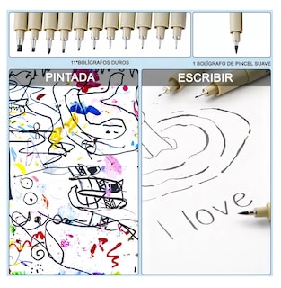 Foto 4 | Foto 4 | Estilógrafos Para Bosquejos De Manga, 9 Piezas Color Beige