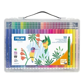 Foto 1 | Foto 1 | Maletín Con 50 Plumones De Colores Punta Cónica Milan