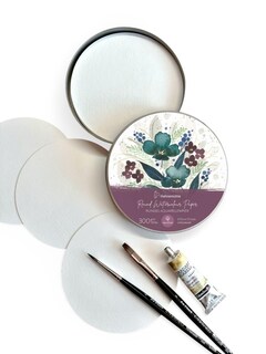 Foto 1 | Foto 1 | Papel De Acuarela Hahnemühle, Redondo, 13 Cm, 300 G/m², 30 Hojas - Venta Internacional.