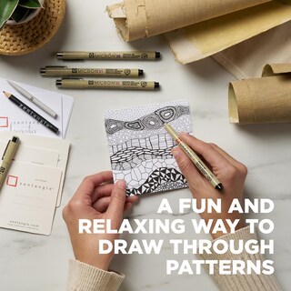 Foto 3 | Foto 3 | Juego De Herramientas Sakura Zentangle Con 5 Bolígrafos Negros De Micrones Y 1 Lápiz - Venta Internacional.