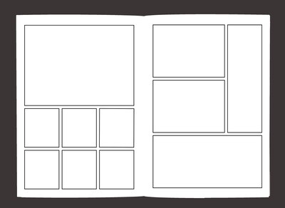 Foto 2 | Foto 2 | Blank Comic Book Genérica Variedad De Plantillas De 2 A 9 Diseños De Paneles - Venta Internacional.