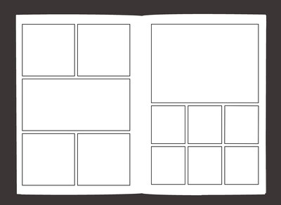 Foto 7 | Foto 7 | Blank Comic Book Genérica Variedad De Plantillas De 2 A 9 Diseños De Paneles - Venta Internacional.