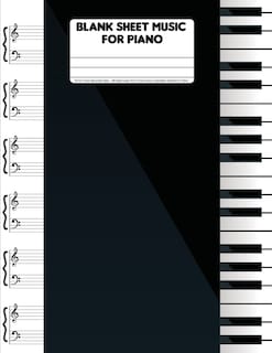 Foto 1 | Foto 1 | Cuaderno De Composición De Partituras En Blanco, 108 Páginas, Para Piano - Venta Internacional.