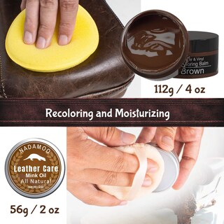 Foto 3 | Foto 3 | Bálsamo Recolorante De Cuero Nadamoo Brown Con Aceite De Visón 120 Ml - Venta Internacional.