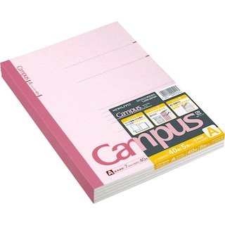 Foto 1 | Foto 1 | Cuaderno Kokuyo Campus A7 40 Hojas Semib5 30 Líneas Color Rosa - Venta Internacional.