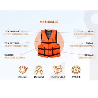 Foto 3 | Foto 3 | Chaleco Salvavidas Talla Niño 45 Kg Profesional Multicolor
